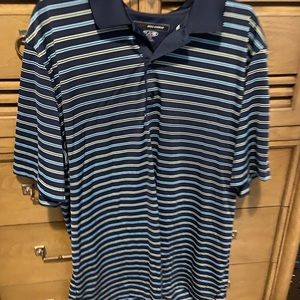 Striped breathable polo
